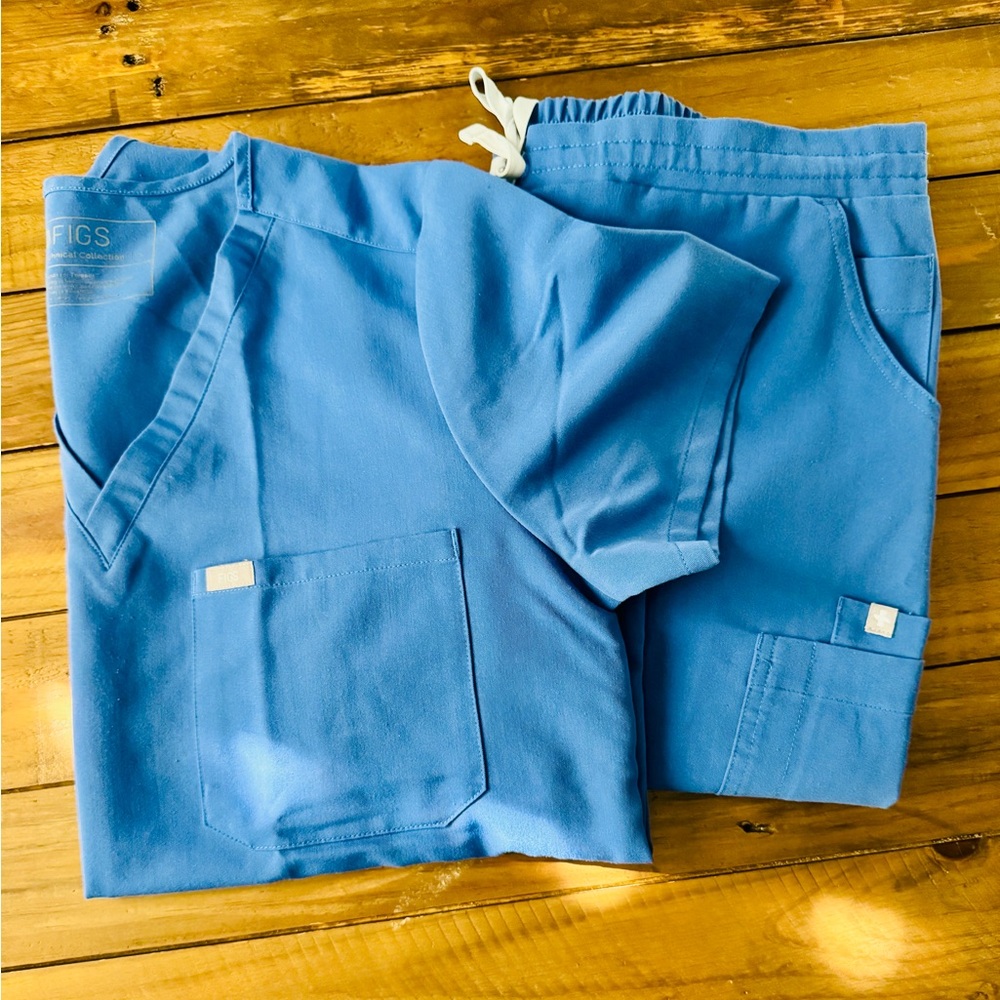 Figs Scrub Set in Denim